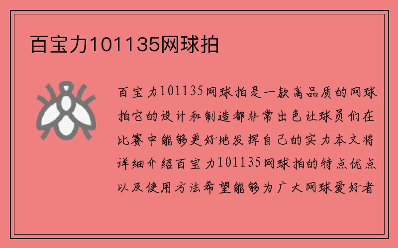 百宝力101135网球拍