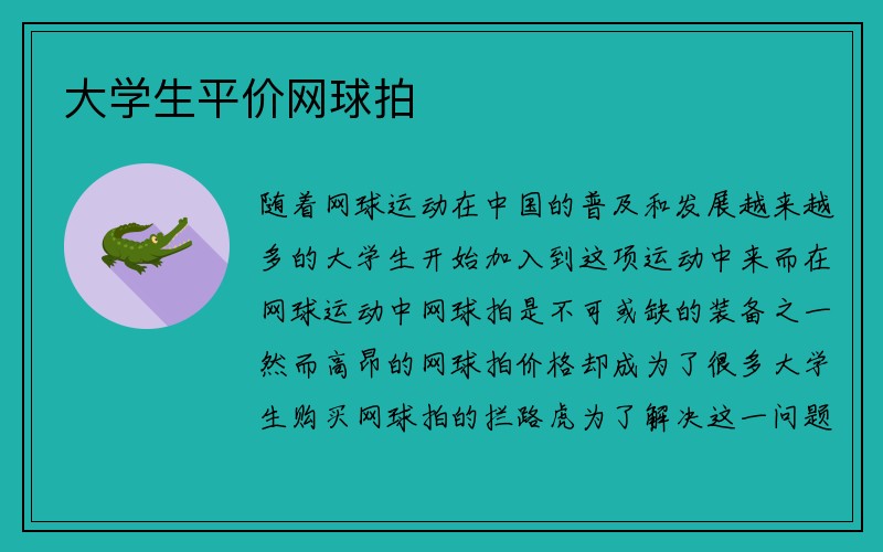 大学生平价网球拍